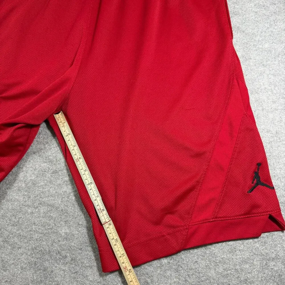 Air Jordan Basketball Shorts Mens M Red Jumpman Logo Drawstring Athletic Pockets
